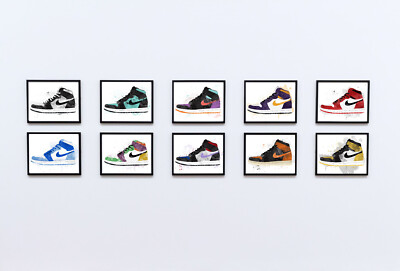 Nike Air Jordan Turnschuhe Sneaker Poster Wandbild Drucke Mann Höhle Dekor A2 A3 A4