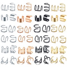 12pcs Ear Cuffs Clip On Earrings for Women No Piercing Fake Cartilage Earring