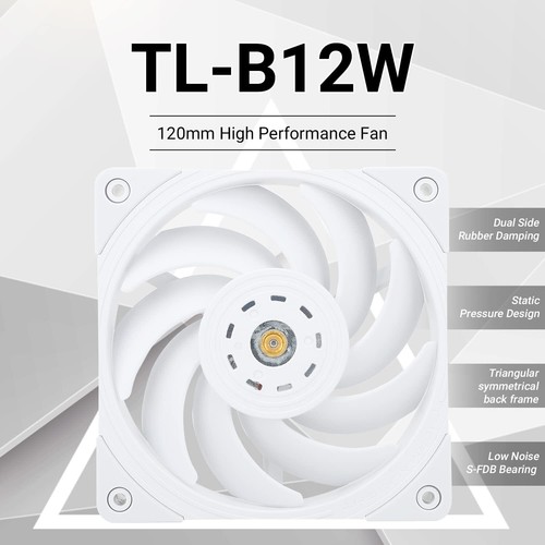 TL-B12W 120mm CPU Fan S-FDB Bearing PWM Control Case Fan 2150RPM Speed Static... - Bild 2 von 9