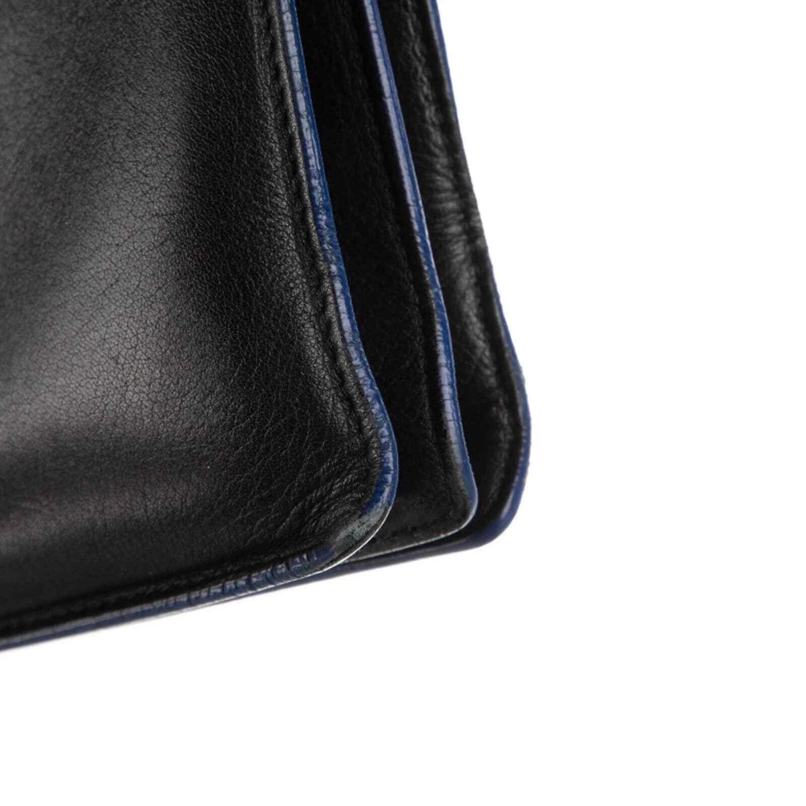 Borsa a tracolla da donna Celine pelle di vitello colorblock diamante nera blu designer