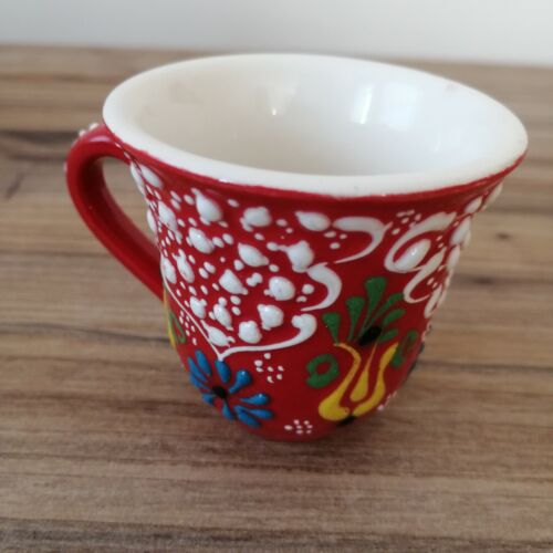 Handmade Turkish Ceramic Espresso Cups And Saucers Set with Turkish coffee gift - Picture 8 of 9