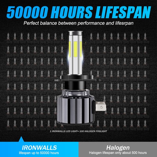 6Side LED H7 H9 Headlight White Bulbs for Suzuki GSXR600 750 2006-2007 2011-2019 - Picture 10 of 12