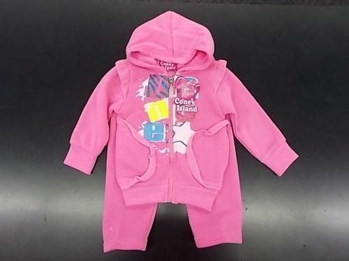 Felpa rosa bambina Coney Island 2 pezzi taglia 12 mesi - 24 mesi - Foto 2 di 13