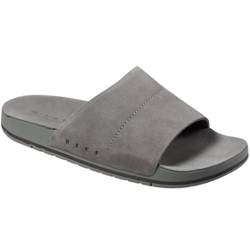 Reef CJ6304 Men's Ojai Slide Grey Suede Arch Support Summer Comfort Slide Sandal