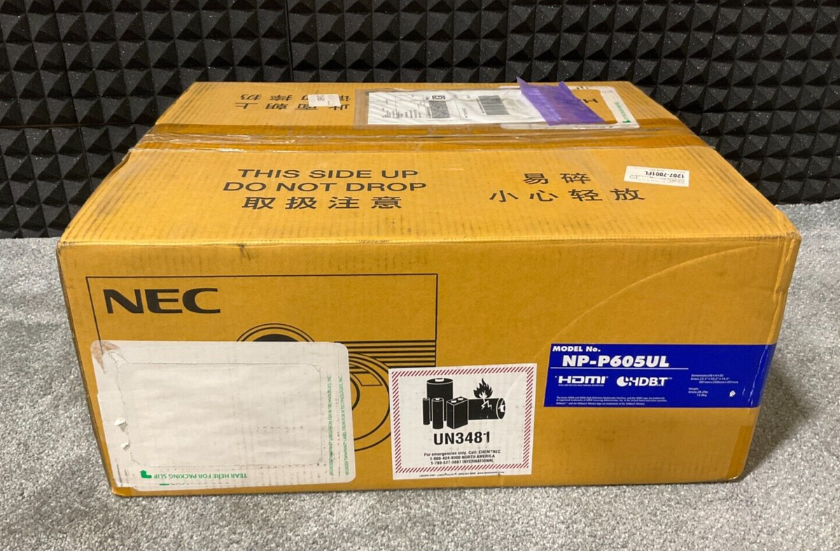 NEC NP-P605UL Projector 6000 lumens WUXGA NP-P605UL Open Box