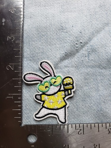 Cartoon Dancing Bunny Embroidered Patch Set Iron On Free Shipping - Picture 3 of 3