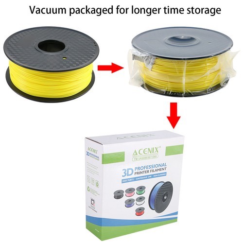 ACENIX? 3D Filament Fluorescent Yellow PLA for 3D Printer,1.75mm 1 KG Spool - Picture 4 of 12