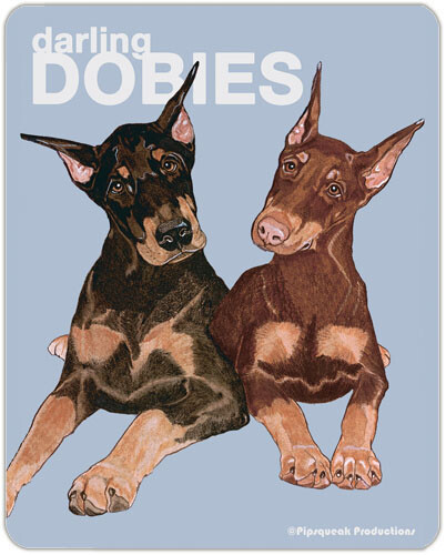 Doberman Cutting Board Tempered Glass, Pet Placemat, 11.5" x 15.5" - Picture 1 of 1