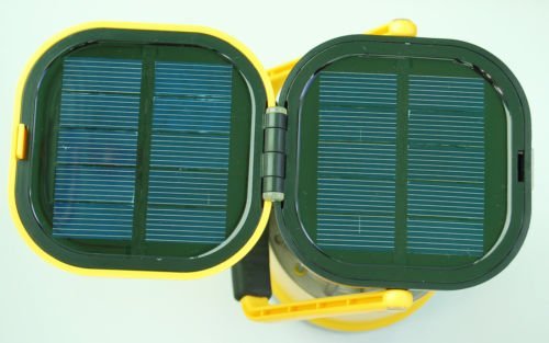 10" Yellow Solar Camping Lantern or Lamp ,Solar Lantern Charges Universal Cell - Picture 3 of 6