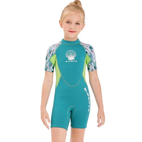 New Jellyfish Neoprene Children Diving Swimwear Girls Short Surfing Swimsuit Wet - Picture 13 of 14