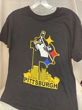 Pittsburgh Penguins Steelers Pirates Youth Short Sleeve Shirt Size Medium