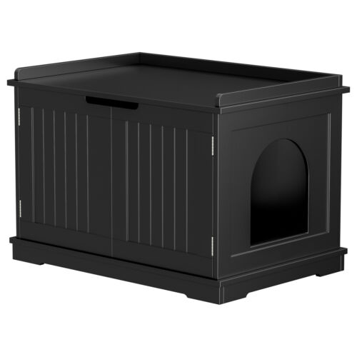 Cat Litter Box Enclosure Hidden Furniture Wooden Cabinet Cat Washroom House - Picture 49 of 49