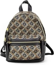 MARC JACOBS H303M12FA22 BLACK LOGO PRINTED SIGNET MINI SHOULDER BACKPACK