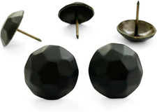 60PCS Big Size 1-Inch Matte Black Upholstery Tacks Vintage Design,Decorative