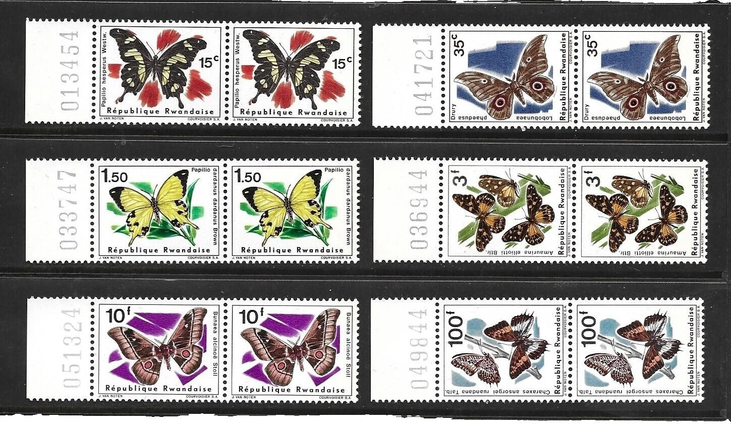 Bloque de estampillas de Ruanda