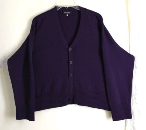 Dark Purple Cardigan Sweater Lux 