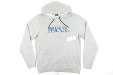 HURLEY GRAY HAWAIIAN PRINT SMALL FASTLANE SUMMER PULLOVER HOODIE SWEATER MENS