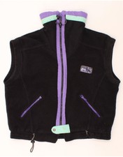 Asics Womens Polartec Fleece Gilet Uk 16 Large Black Polyester Bk04