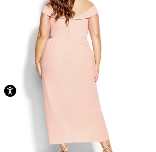 City Chic Ripple Love Dress In Blush Pink SZ 22 NWOT - Picture 2 of 7