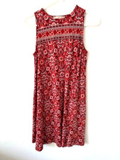 Ann Taylor Loft midi tank dress size small, red/pink floral  summer
