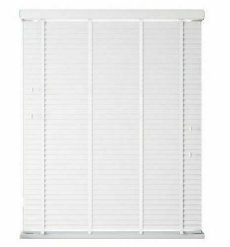 50mm Faux Wood Venetian Blinds with Tape White Grey Window Blinds Slatted Shades - Picture 4 of 9