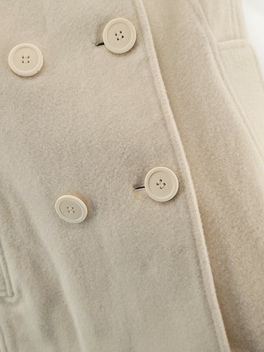 Black Rivet Womens Size 8 Color Cream Double Breasted Belted Hooded Coat - Picture 2 of 7