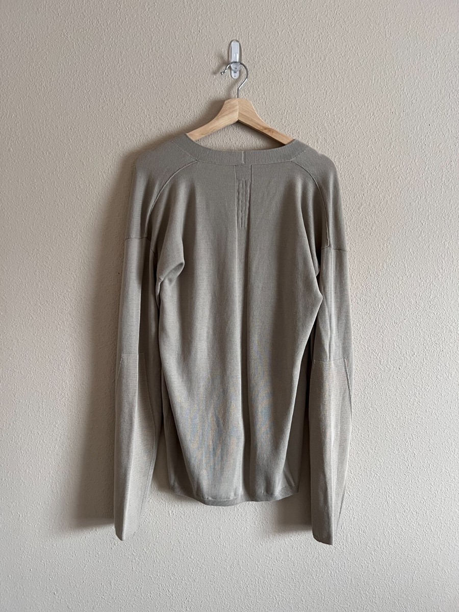 Rick Owens Wool Peter Cardigan - Size Medium - Pearl - NEW