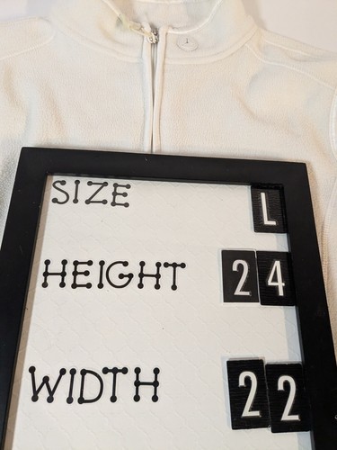 Danskin NOW White Fleece Vest, Sleeveless Full Zip Jacket, Women's Sz XL (16/18) - Picture 10 of 12