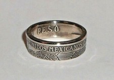 "Sealed" Coin ring made from MEXICAN PESO in size 7-14 and half sizes
