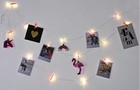 LED Foto-Lichterkette mit bunten Klammern Fotoleine Bilderhalter Fotoclips Deko
