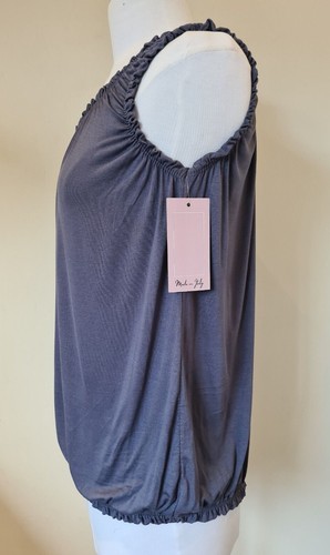 Made In Italy Vest Top Bubble hem stretch Jersey elasticated One Size UK 8-16 - Picture 28 of 68