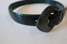 WOMENS MILOR GREEN GENUINE SNAKESKIN LEATHER BELT S 