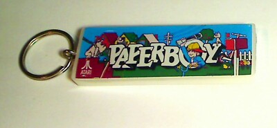 Paperboy  Arcade Marquee Coin Door accessory Keychain