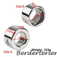 Stainless Steel ring Scrotum Restraint Testicle Pendant Ball Stretcher New