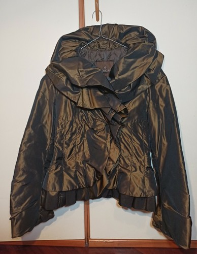 Giacca Giubbotto Donna MONCLER Tg. M Classe 1 Marrone Verniciato | eBay