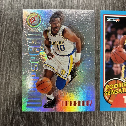 1995-96 Topps Stadium Club Warp Speed Tim Hardaway + 1990-91 Rookie Sensation RC - Picture 2 of 4