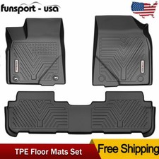 All Weather Floor Mats For 2014- 2019 Toyota Highlander Tpe Rubber Floor Liners