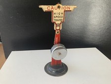 Marx Trains 027 Caution High Speed Trains Signal W/ Bell, 1950 s