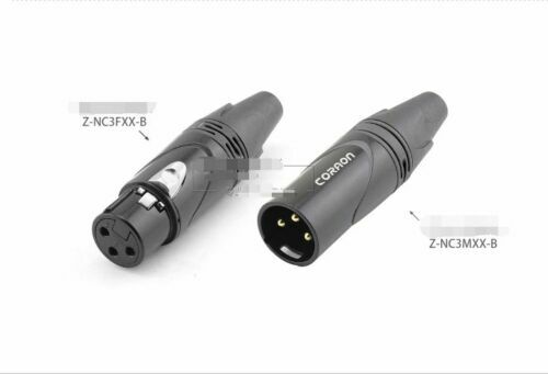 4x 3pin XLR macho hembra chapado en oro AUDIO enchufe conector cable hágalo usted mismo - Imagen 1 de 2