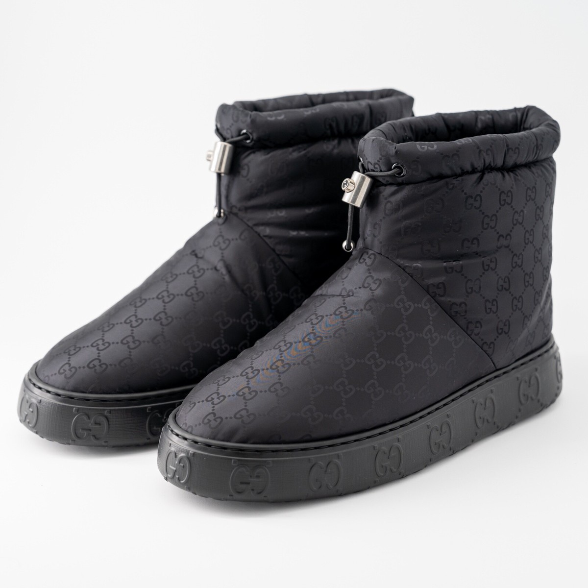 Gucci GGショートブーツ GUCCI（グッチ） インターロッキング G レースアップ レザー ショート