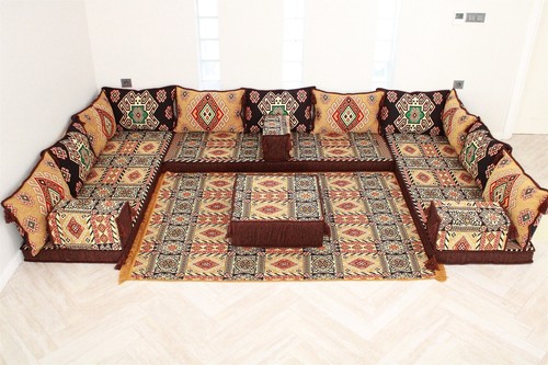 Arabic Living Room Sofa Set, U Shaped Floor Seating, Arabic Majlis Sofa, Jalsa - Picture 17 of 31