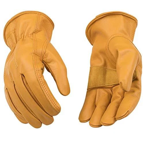 Kinco 198 L Unlined Cowhide Leather Work Gloves Reinforced Palm