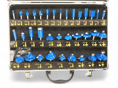 1/4 Zoll Schaft Router Bit Set 35-teilig - hartmetallbestückter Tauchfräser Holzbearbeitungswerkzeuge