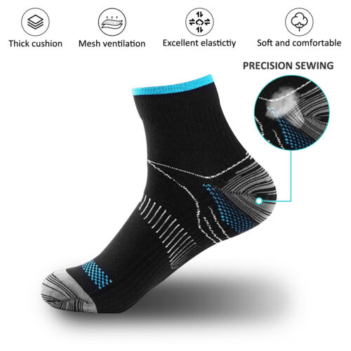 1-5PAIRCompression Socks Arch Ankle Running Support Mens Women Plantar Fasciitis - Picture 18 of 71