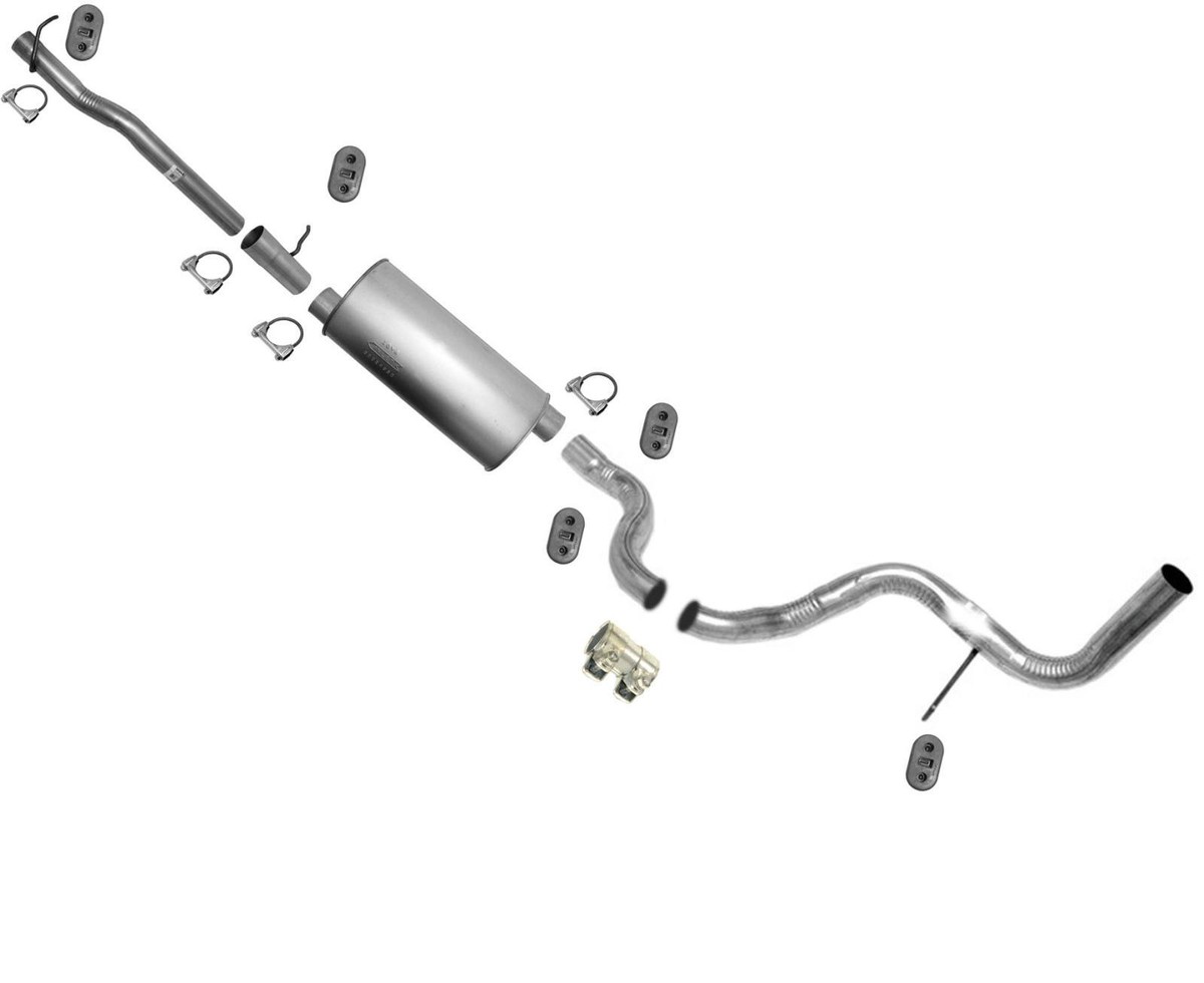 Exhaust System Muffler Ext & Tail Pipe For 2007-2008 Ford