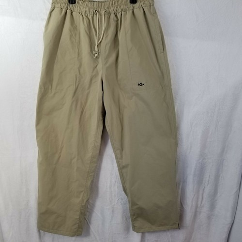 10X Khaki Nylon Windbreaker Pants Mens 