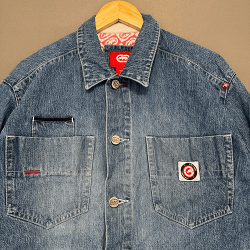 Ecko Unltd Men’s Jean Jacket 2000s Streetwear Size Large 100% Cotton - Picture 10 of 15