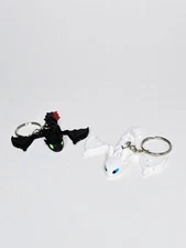 Toothless + Light Fury Keychain (2 Keychains pack)