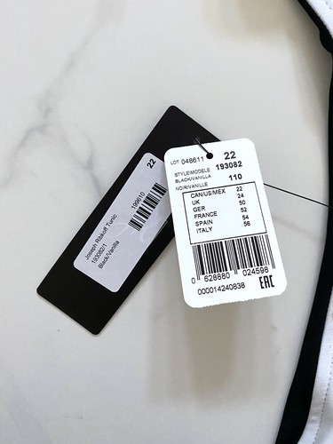 NWT! NEW JOSEPH RIBKOFF Size US 22 2XL UK 24 Black White Top Blouse Women - 第 7/9 張圖片