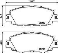 Hella Pagid 8DB 355 040-411 Bremsbelagsatz, Scheibenbremse FüR Toyota